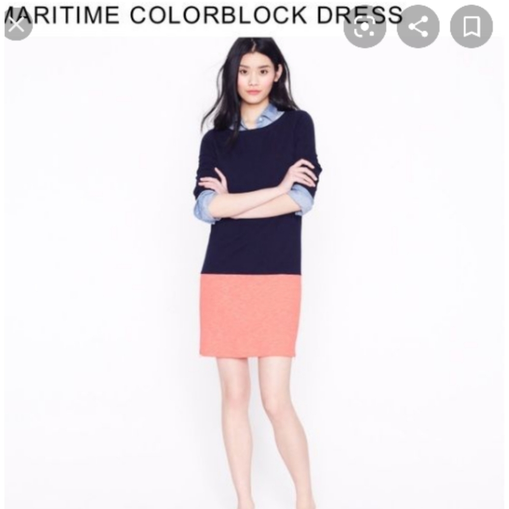 Jcrew color block dress xs